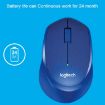 Logitech M330 Wireless Optical Mute Mouse with Micro USB Receiver - Blue - 7