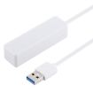 2 in 1 TF/SD Card Reader + 3 USB 3.0 Ports HUB Converter, 26cm Cable, White - 2