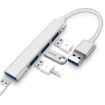 A809 USB 3.0 + USB 2.0 Multi-function Splitter HUB Adapter (Silver) - 1