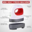 Mini Stamping Machine for Clothes & Caps, Heat Transfer, EU Plug, Red - 3
