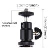 PULUZ Cold Shoe Tripod Head with Lock - 1/4 Inch Screw - 3