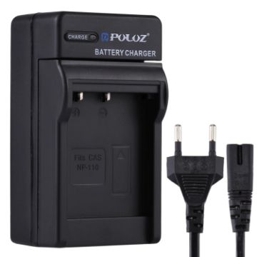 PULUZ EU Plug Charger with Cable for Casio NP-110 Battery - 1