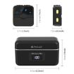 PULUZ Magnetic Lavalier Wireless Microphone Set with Charging Case - Black - 3