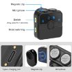 PULUZ Magnetic Lavalier Wireless Microphone Set with Charging Case - Black - 4