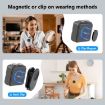 PULUZ Magnetic Lavalier Wireless Microphone Set with Charging Case - Black - 9