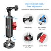 PULUZ CNC Metal Magic Arm Rod Mount for Motorcycle Rearview Clamp - 4