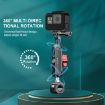 PULUZ CNC Metal Magic Arm Rod Mount for Motorcycle Rearview Clamp - 8