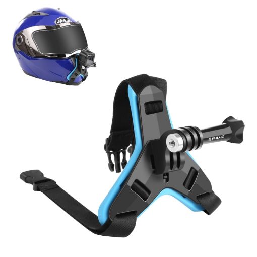 PULUZ Blue Helmet Chin Strap Mount for GoPro & DJI Osmo Action Cameras - 1