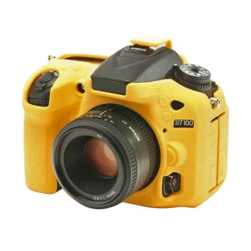 PULUZ Yellow Silicone Protective Case for Nikon D7200/D7100 - 1