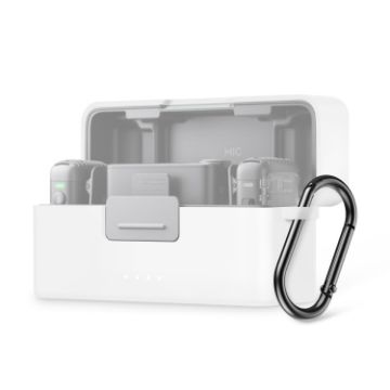 DJI Mic 2 PULUZ Charging Case Silicone Protective Cover - White - 1