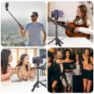 PULUZ Mini Phone Camera Tripod Stand 360 Ball Head Selfie Stick Black - 9
