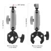 PULUZ Motorcycle Crab Pliers Clip Arm Mount with Adapter & Screw Black - 2