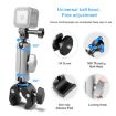 PULUZ Motorcycle Crab Pliers Clip Arm Mount with Adapter & Screw Black - 3