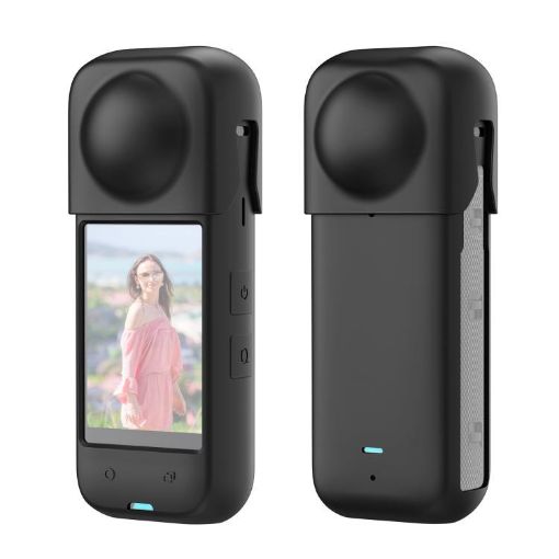 Insta360 X4 PULUZ Black Silicone Protective Case - Dust-proof Full Body - 1