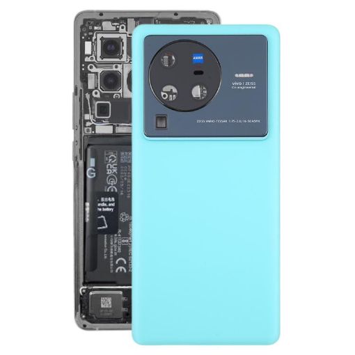 Vivo X80 Pro Battery Back Cover & Camera Lens Cover - Blue - 1