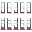 10pcs Original SIM & Micro SD Card Tray for Motorola Moto E40 (Grey) - 1