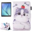 Galaxy Tab A 7.0 (2016) Cartoon Cat Flip Leather Case with Card & Pen Slots - 1