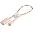 24cm Gold Micro USB to USB-C OTG Adapter Data Cable Aluminum Alloy - 1