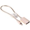 24cm Gold Micro USB to USB-C OTG Adapter Data Cable Aluminum Alloy - 2