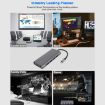 11-in-1 USB-C Hub: VGA, LAN, 4 USB 3.0, SD/TF, HDMI, Audio, Dark Gray - 7