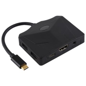V178B USB-C Hub: 3 USB 3.0, USB-C, HDMI, Audio, SD/TF Card Reader - 1