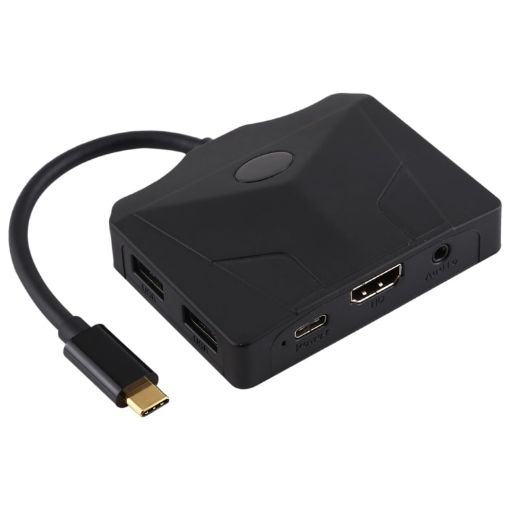V178B USB-C Hub: 3 USB 3.0, USB-C, HDMI, Audio, SD/TF Card Reader - 1