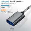 USB 3.0 Female to Micro USB & USB-C Male OTG Adapter Cable 17cm Grey - 9