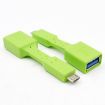 5 PCS Green Micro USB Male to USB 3.0 Female OTG Adapter - 3