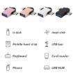 USB 3.0 Female to USB-C/Micro USB Male OTG Adapter with Sling Hole Gold - 5