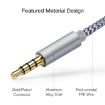 HY191 2 in 1 3.5mm Male to Mic + Audio Female Cable, 26cm Braided - 7