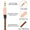 3 PCS K10 3.5mm Male to Male Nylon Audio Cable 1m Gold - 5