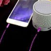 3 PCS K10 3.5mm Male to Male Audio Cable 1m - Rose Red Nylon Braided - 8