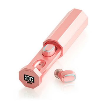 C1 Bluetooth 5.0 TWS Touch Earphones with Charging Box - Pink - 1