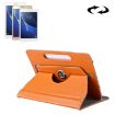7" Tablet Leather Case 360 Rotating for Galaxy, Asus, Huawei - Orange - 1
