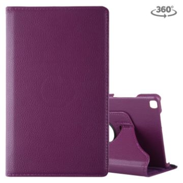 Purple Litchi Texture Rotating Leather Case for Galaxy Tab A 8.0 T290/T295 - 1