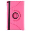 Rose Red Litchi Texture Rotating Leather Case for Galaxy Tab A 8.0 T290/T295 - 3