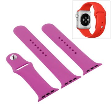 Apple Watch Series 10/9/8/7/SE/6/5/4/3/2/1 Rubber Band 3-in-1 (Dragon Fruit) - 1