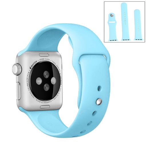 Apple Watch Ultra & Series 9/8/7/SE Rubber Band 3-in-1 Baby Blue  - 1