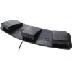 PC USB Triple Action Foot Switch - Black | Hands-Free Control Device - 3