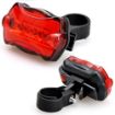 LED Bike Headlight & Rear Safety Flashlight, Water Resistant, 5 LEDs - 6