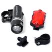 LED Bike Headlight & Rear Safety Flashlight, Water Resistant, 5 LEDs - 8