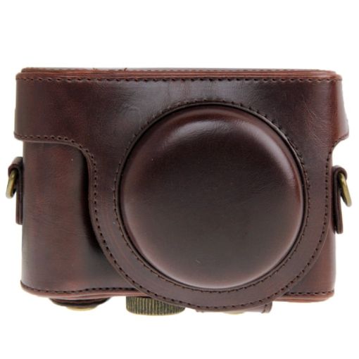 Sony HX50 Leather Camera Case Bag - Coffee Color - 1