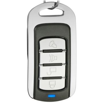 315MHz Metal Learning Code 4-Key Remote for Car Garage Door (Black/Silver) - 1