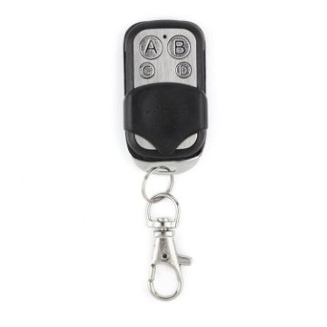 315MHz Metal Wireless Remote Control, Learning Code, 4 Keys, Black/Silver - 1
