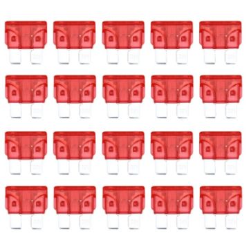 100 PCS 10A Mini Blade Fuses, DC 12V Auto Fuse (Red) - 1