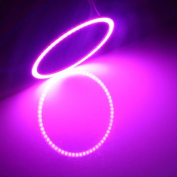 80mm 5W 180LM Pink Angel Eyes Car Headlight COB LED Lights 12-24V - 1