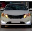 2 PCS 4.5W LED Tube DRL Steering Lamp 270LM 6500K White/Yellow 45cm - 9
