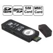 Universal USB Card Reader - Supports SD/MMC/SIM/TF Cards (Black) - 1