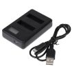 LCD Screen Dual Batteries Charger for GoPro HERO4 AHDBT-401 GP258-C - 5