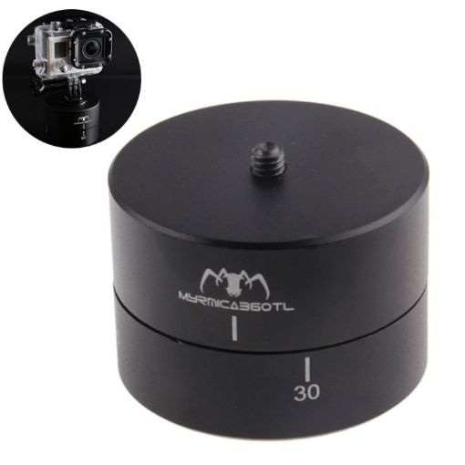 MYRMICA 360TL Pan Tilt Head for GoPro HERO9/8/7/6/5/4/3/2/1 (Black) - 1